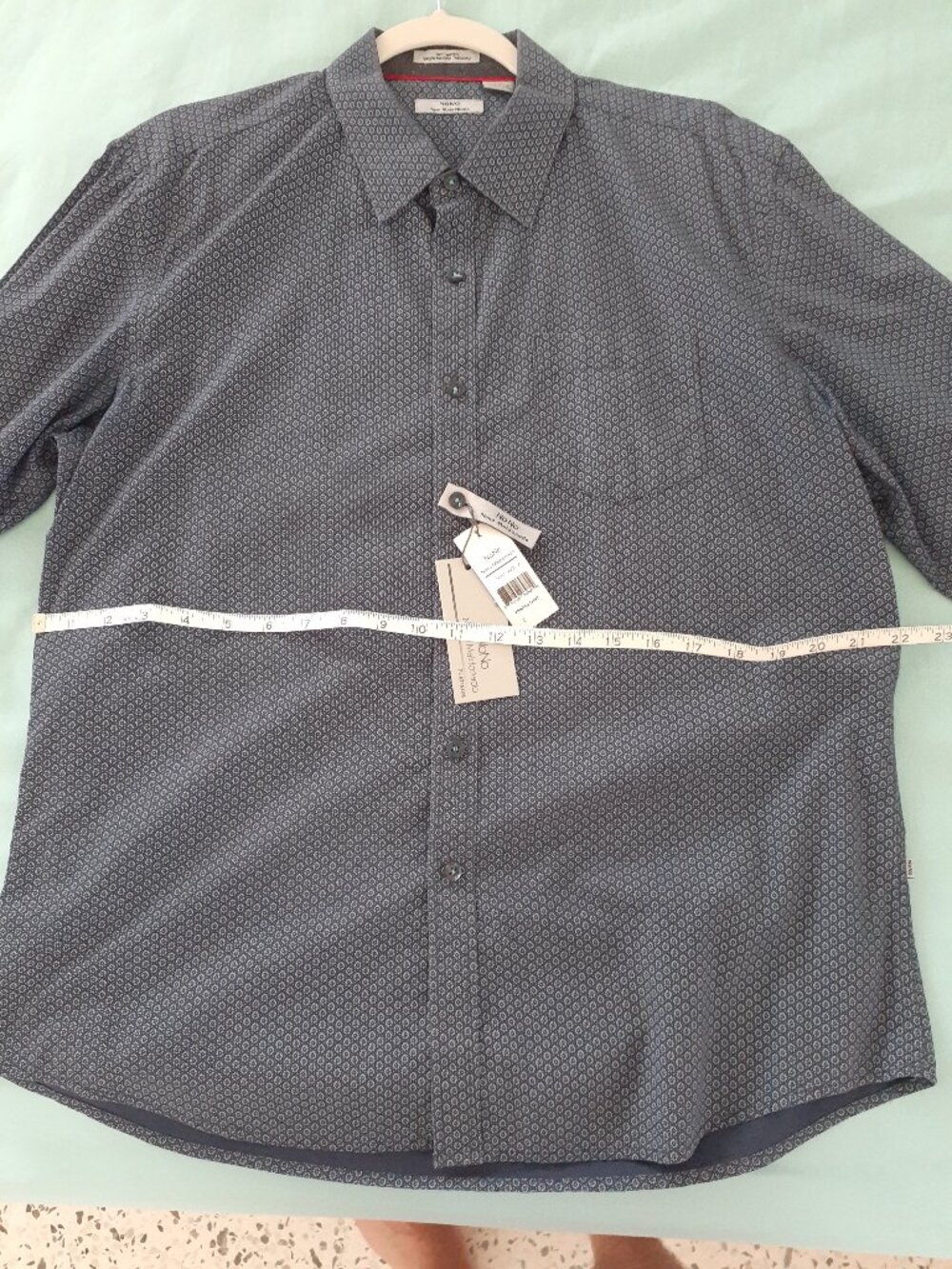 Nono Maldonado Men's New Button down long sleeve blue shirt size large cotton